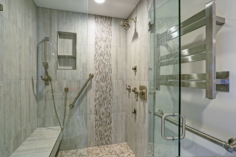 Minimalist Shower with Built-in Niche
